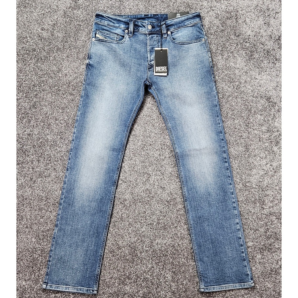 Diesel Safado Straight Jeans Men's 32x32 Blue Denim Stretch Button Fly RE021 NWT